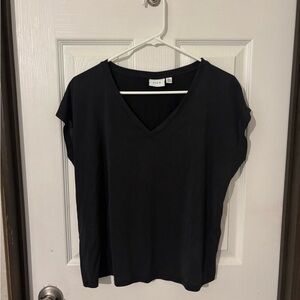 VILA Classic Black V-Neck Tee